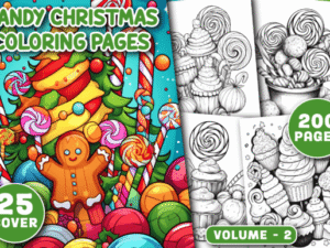 Candy Christmas Coloring Pages Vol 2