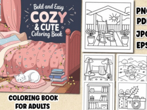 Bold and Easy Cozy & Cute Coloring Pages