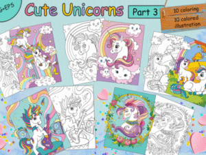 Cute Unicorn Coloring Pages for Kids