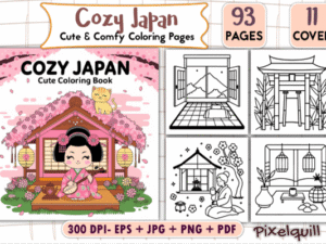 Cozy Japan Cute & Comfy Coloring Pages