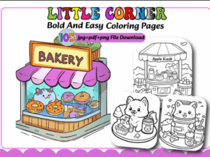 Little Corner Cute Comfy Coloring Pages